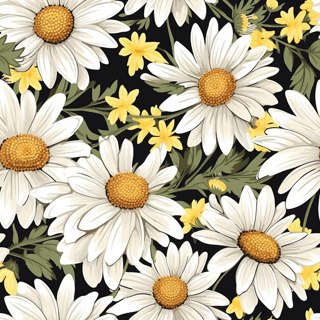 Daisy Harmony Floral Pattern Art