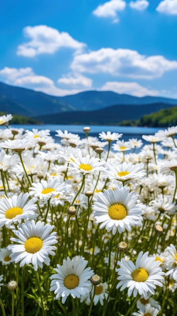 Daisy veldlandschap voor wallpapers