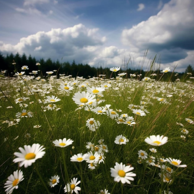 Daisy veldlandschap voor wallpapers