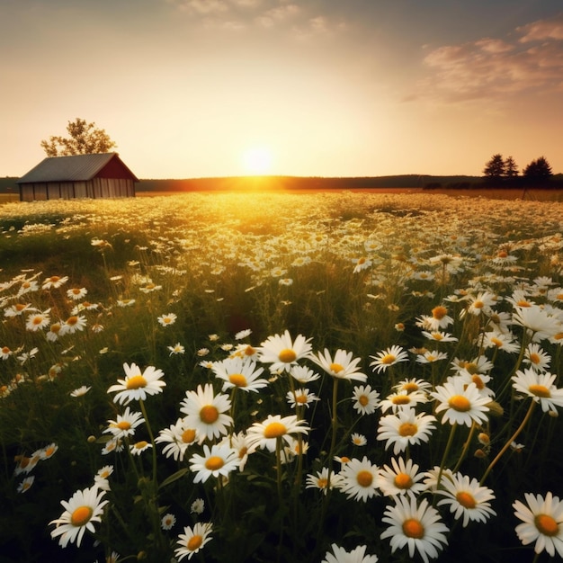 Daisy veldlandschap voor wallpapers