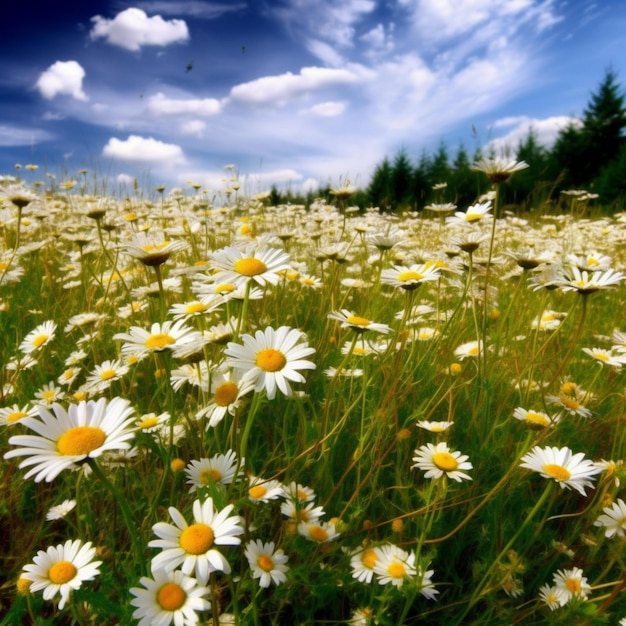 Daisy veldlandschap voor wallpapers