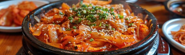 Foto cibo coreano dakgalbi