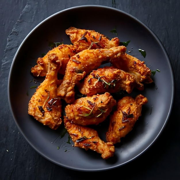 Dakgangjeong is a deep fried crispy chicken dish glaze food photography