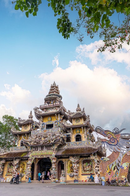 Dalat city vietnam 02 dec 2023 linh phuoc pagoda or ve chai pagoda is a buddhist dragon temple in dalat city in vietnam da lat is a popular tourist destination of asia