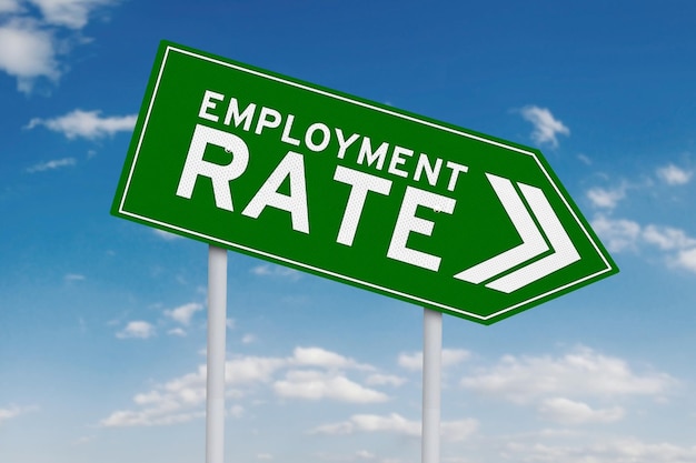 Foto dalende werkgelegenheidsgraad met pijlteken