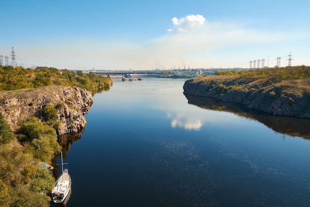 Dam on the dnieper river