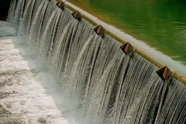 Dam water overflow