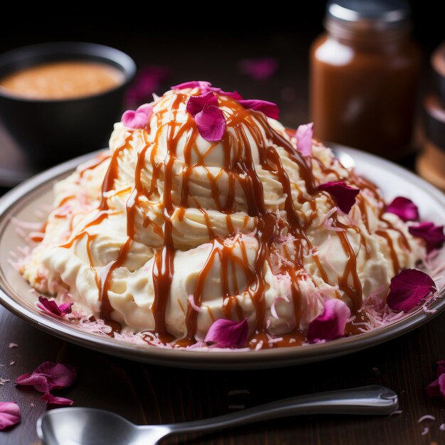 Damascus rosewater ice cream Floral and fragrant ice cream flavored with rosewater a popular