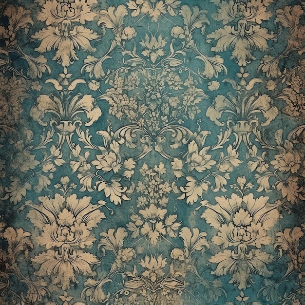 Damask patroon oud papier vintage digitaal papier