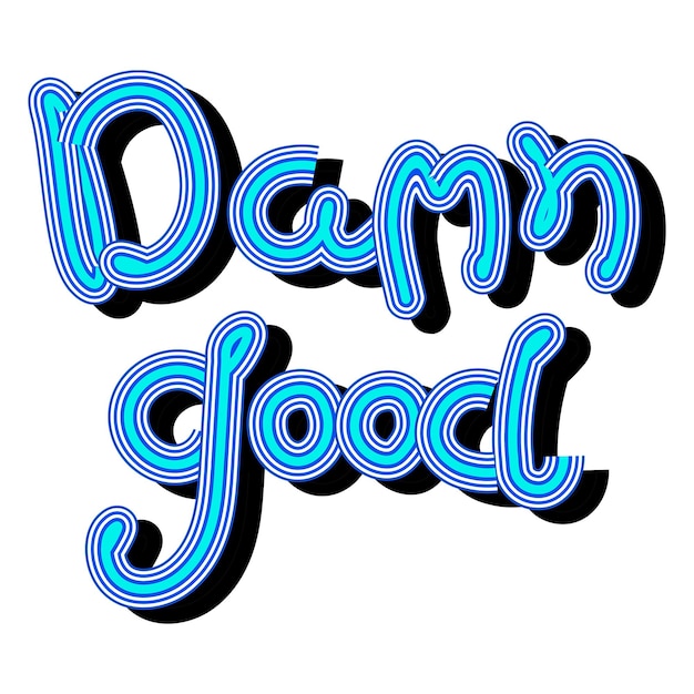 Damn Good blue shades png sticker retro