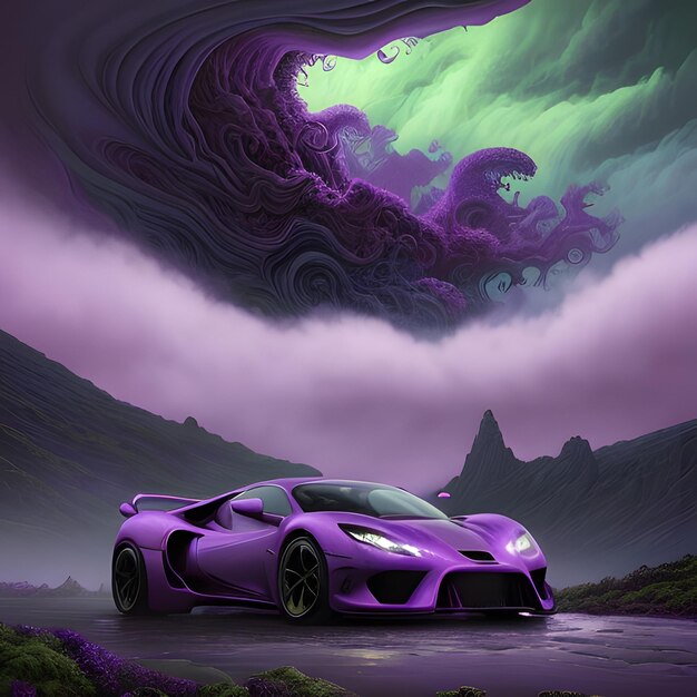 Foto dan mumford's supercar illustratie ai gegenereerd