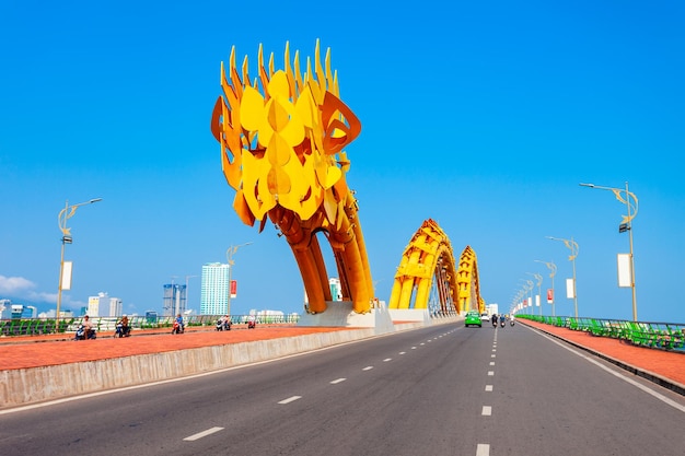 Danang Dragon bridge in Vietnam