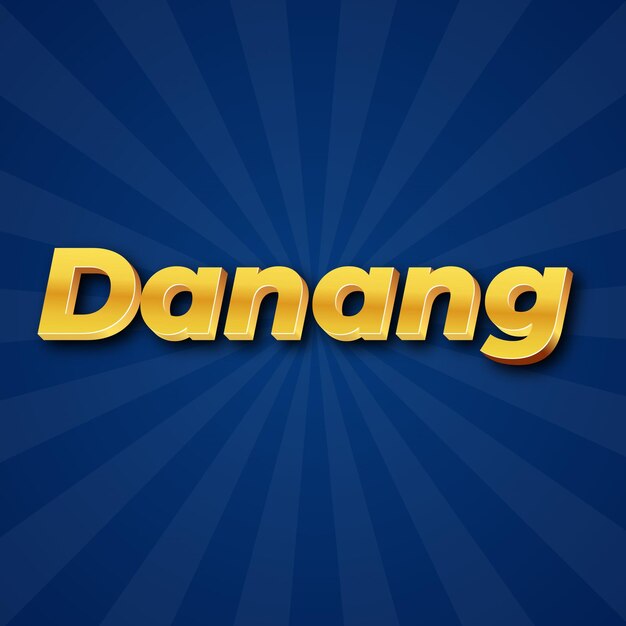 Danang text effect gold jpg attractive background card photo