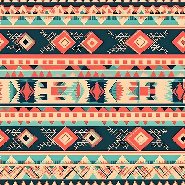 Photo dance to the beat of seamless aztec patterns