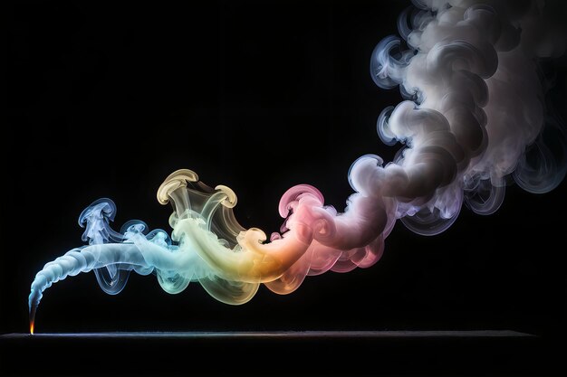 Photo dance of colors abstract smoke art photography