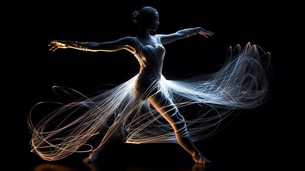 Photo dance of flames a fiery ballet in digital art dance of flames a fiery ballet in digital art