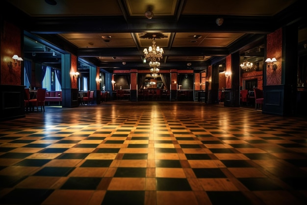 Dance floor wide angle view