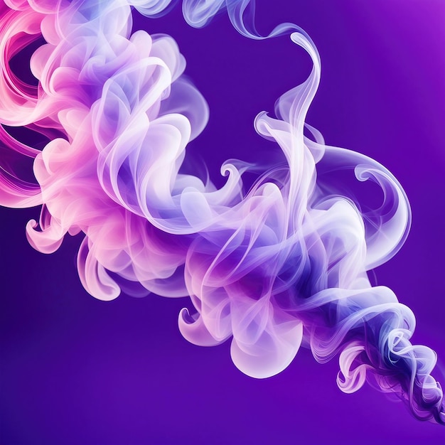 Dance of light color and form ethereal smoke waves in abstract art