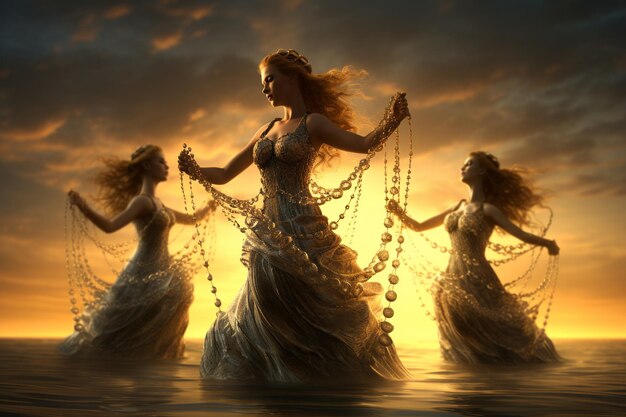 Premium Photo | Dance of the Sea Sirens