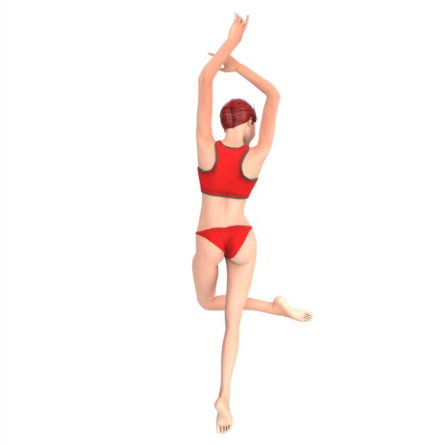 Dancer girl 3d modelling