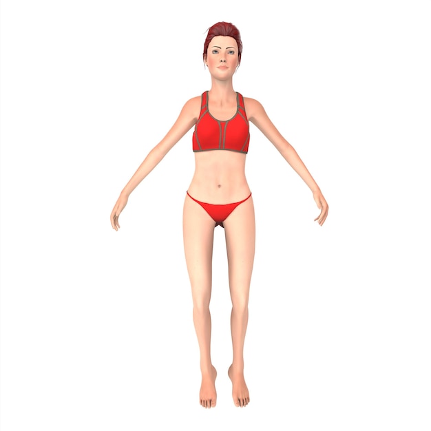 Photo dancer girl 3d modelling