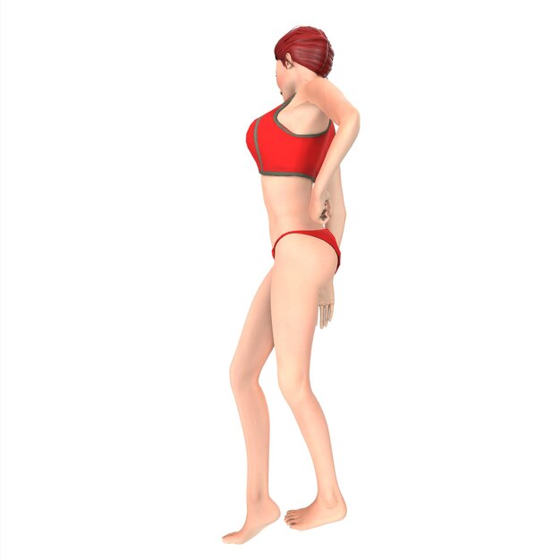 Dancer girl 3d modelling