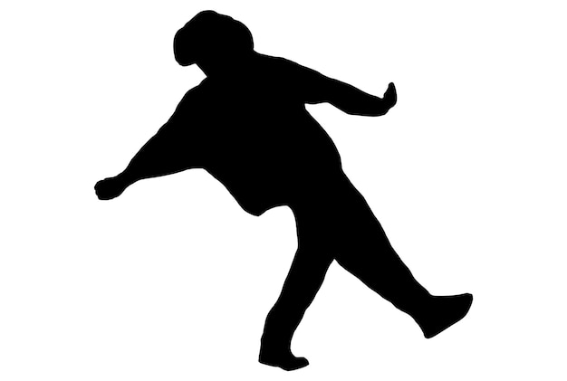 Dancer silhouette dancing human model shadow dance illustration art