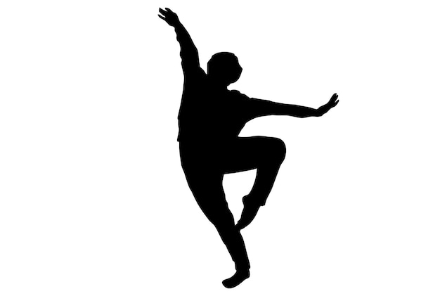 Dancer silhouette dancing human model shadow dance illustration art