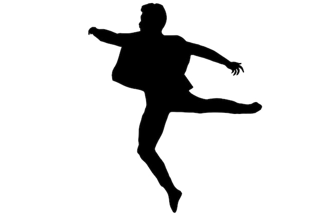 Photo dancer silhouette dancing human model shadow dance illustration art