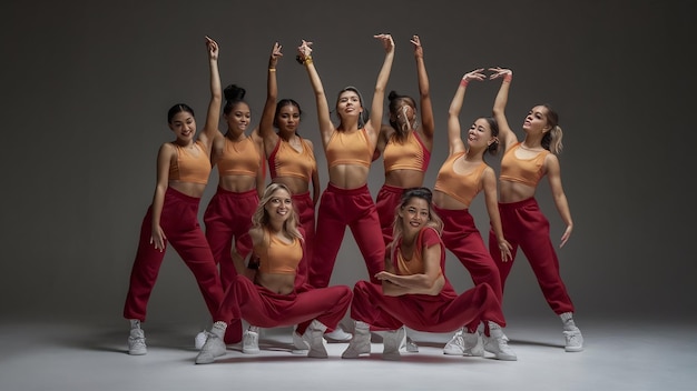 Foto dancer team in studio