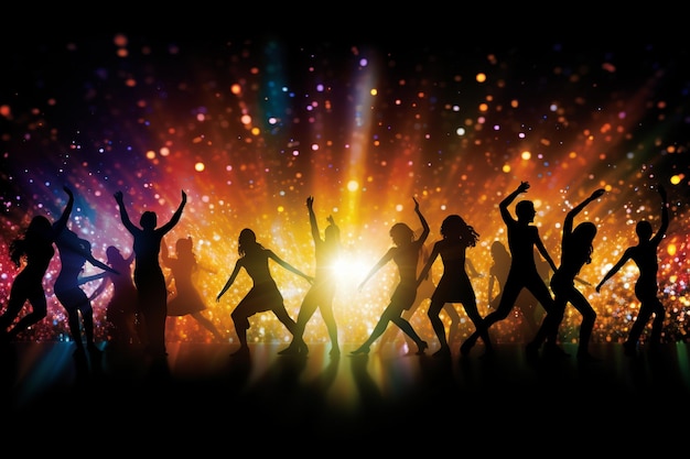 Dancing crowd background