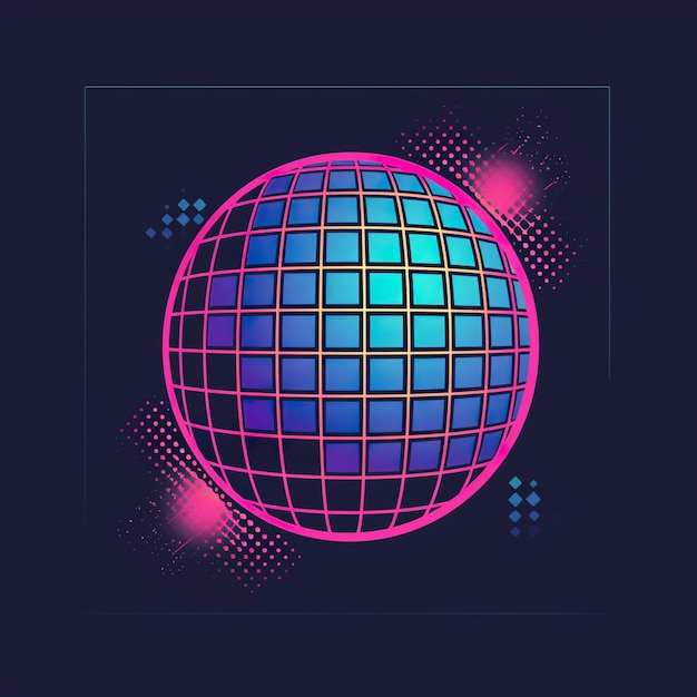 Photo dancing in the dancefloor with colorful reflection discoball and light