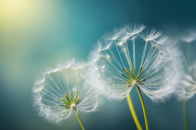 Dandelion abstract background Shallow depth of field