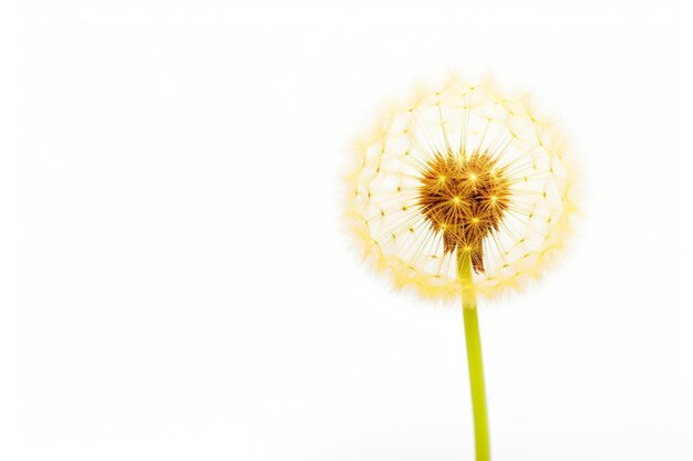 Photo dandelion on a background of the blue sky and the sun