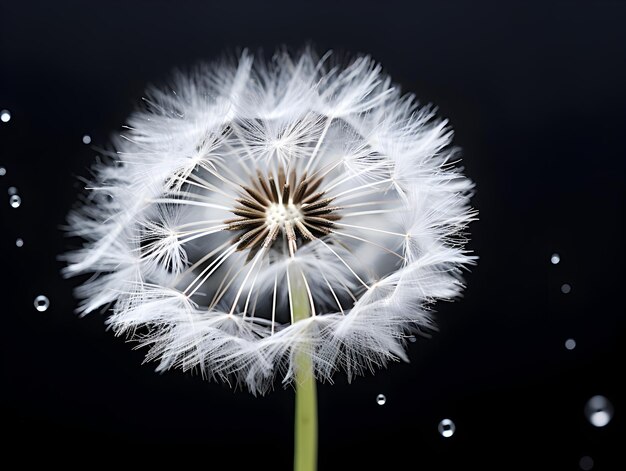 Photo dandelion flower in studio background single dandelion flower beautiful flower images