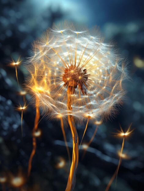 Photo dandelion flower