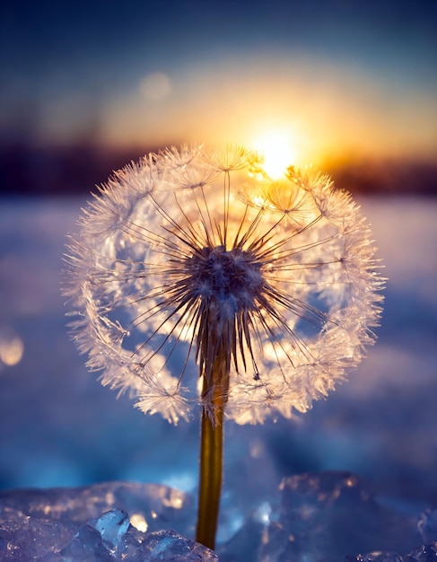 Foto dandelion mooie achtergrond voor uw bureaublad