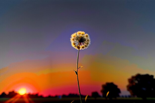 Dandelion photography watching the sunrise and sunset through the dandelion flowers so beautiful