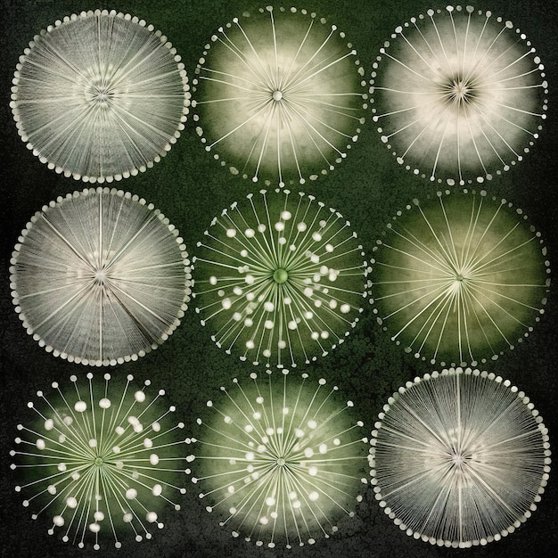 Photo dandelion seamless pattern