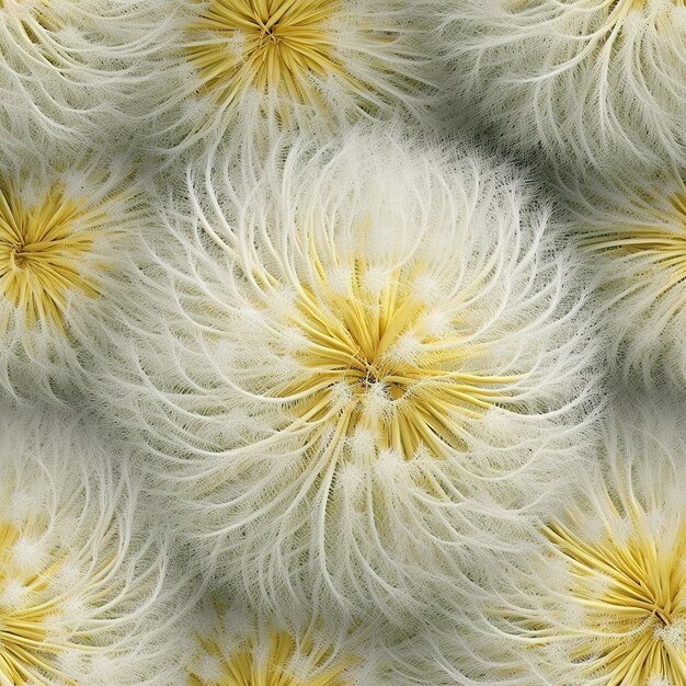 Photo dandelion seamless pattern