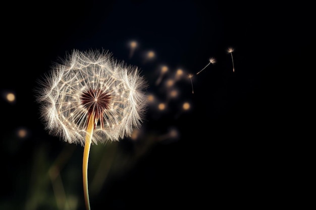 dandelion seeds are in the dark.