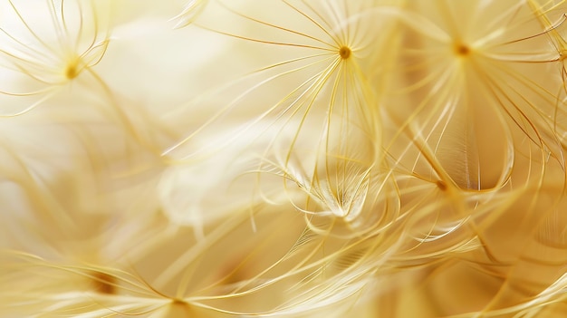 Photo dandelion seeds closeup abstract natural background generative ai