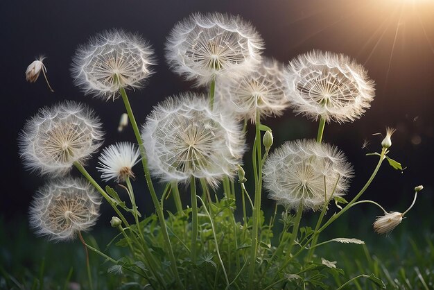 Photo dandelion seeds