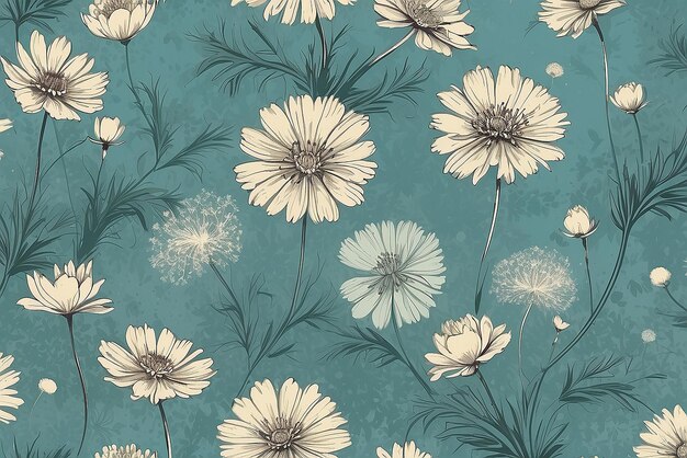 Dandelion vintage background