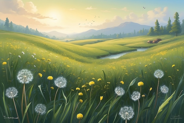 Dandelion Whispers in the Meadow