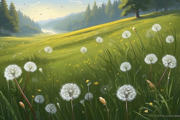 Dandelion Whispers in the Meadow