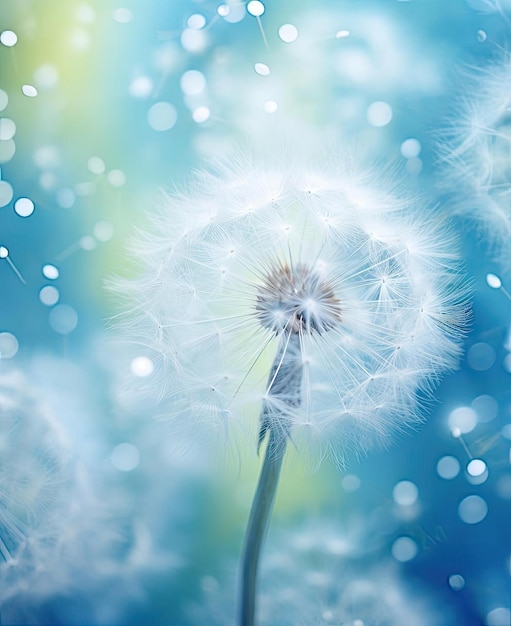 dandelion with bokeh background