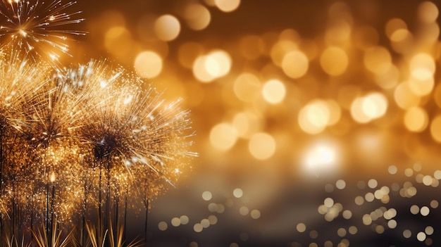 A dandelion with a gold background