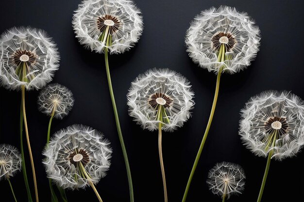 Dandelions Dance of Light and Shadow