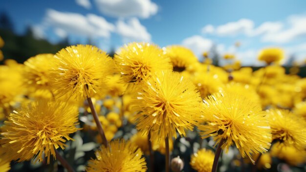 Dandelions hd 8k wallpaper stock photographic image